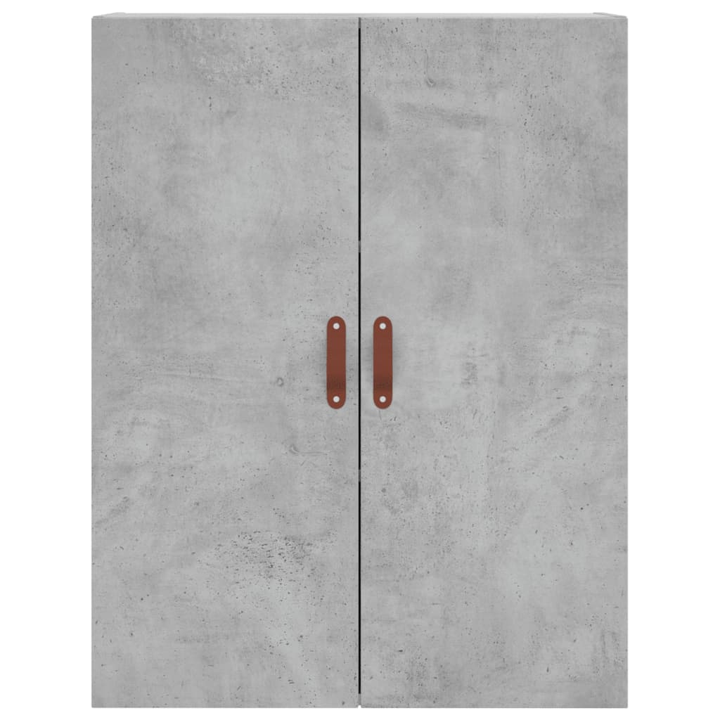 Buffet haut Gris béton 69,5x34x180 cm Bois d'ingénierie - XIOS