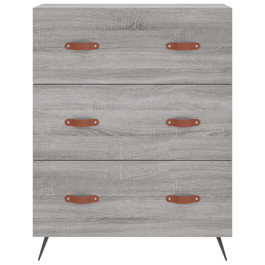 Buffet haut Sonoma gris 69,5x34x180 cm Bois d'ingénierie - XIOS