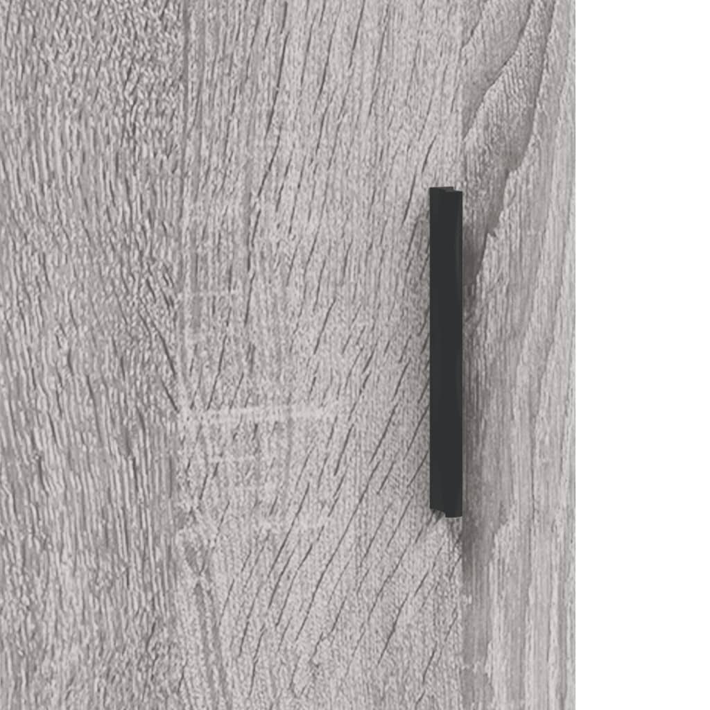 Buffet haut Sonoma gris 69,5x34x180 cm Bois d'ingénierie Buffets & bahuts vidaXL