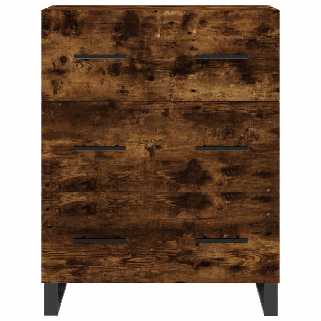 Buffet haut Chêne fumé 69,5x34x180 cm Bois d'ingénierie - XIOS