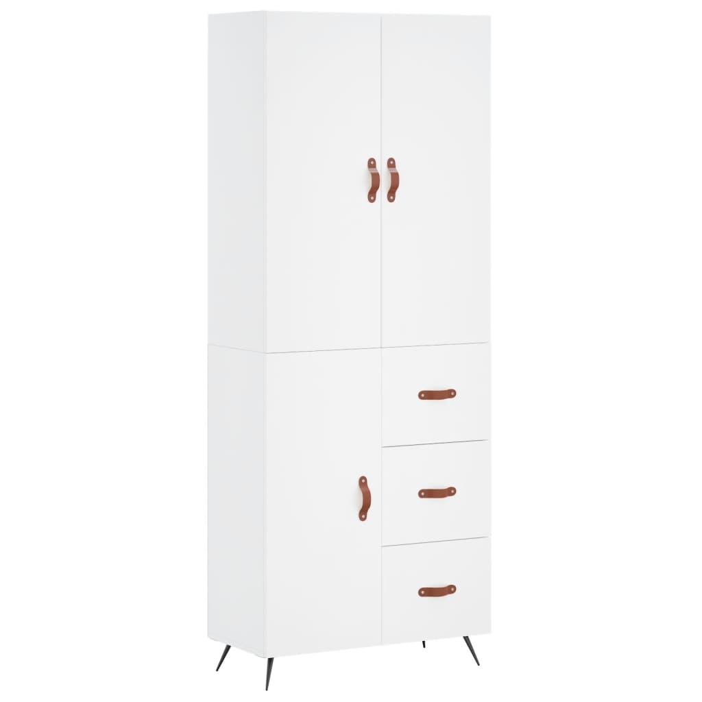 Buffet haut Blanc 69,5x34x180 cm Bois d'ingénierie - XIOS