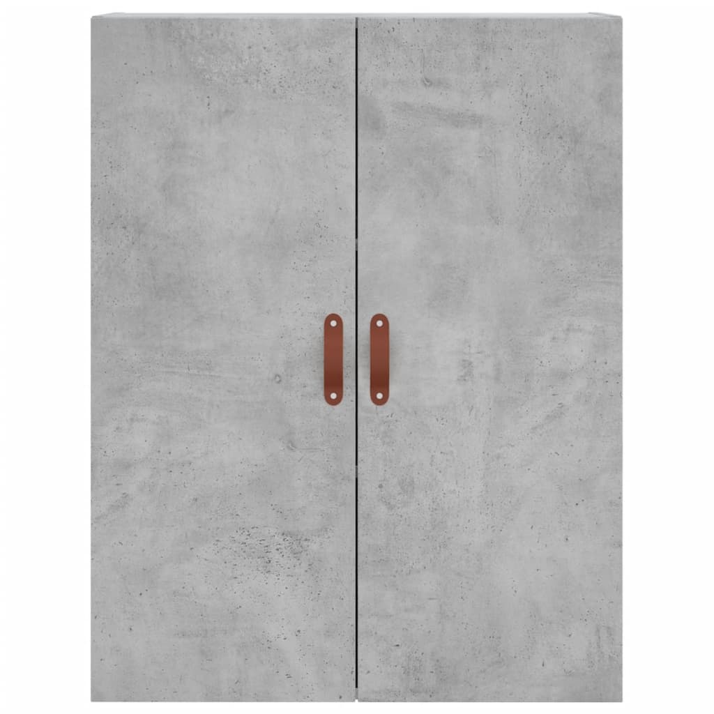Buffet haut Gris béton 69,5x34x180 cm Bois d'ingénierie - XIOS
