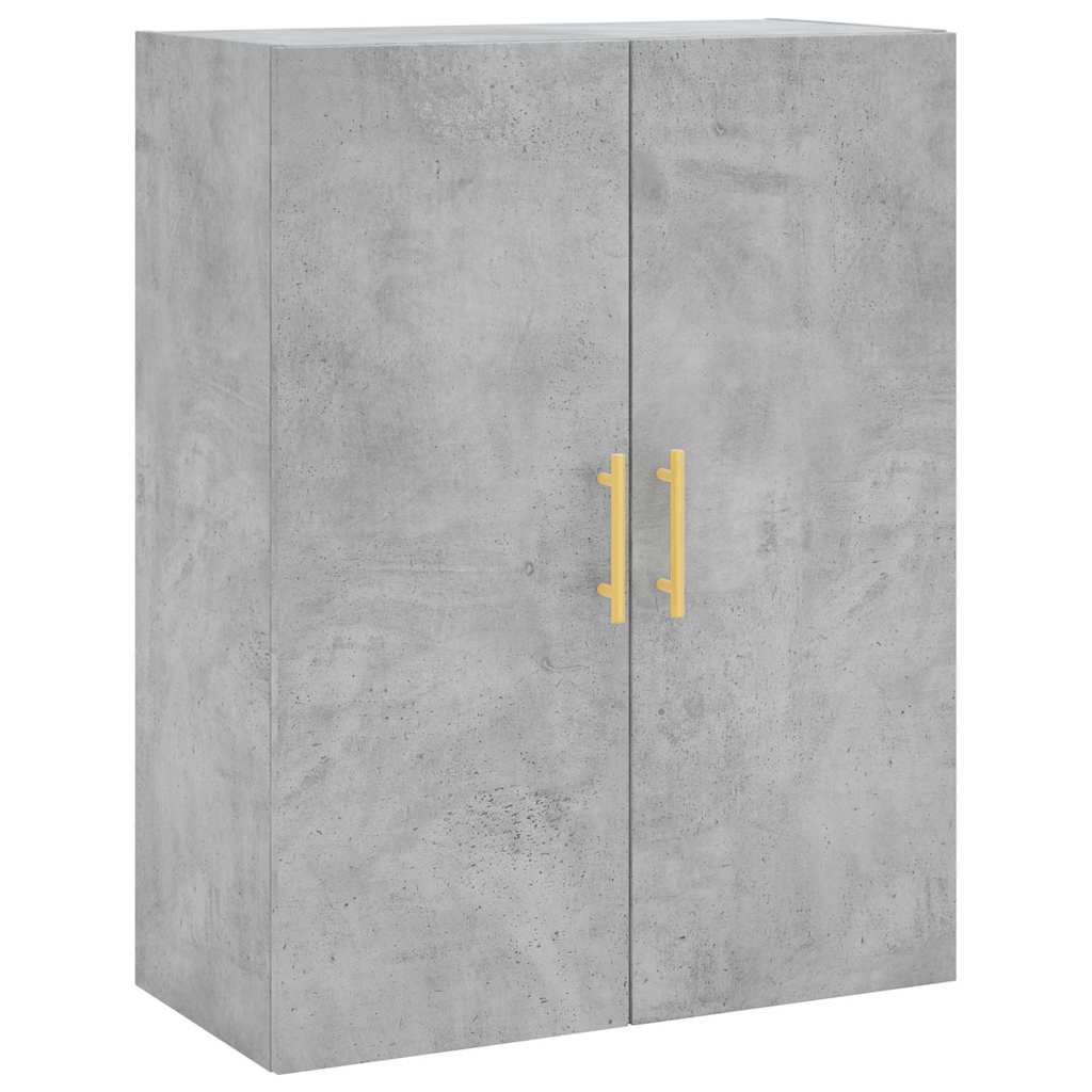 Buffet haut Gris béton 69,5x34x180 cm Bois d'ingénierie - XIOS
