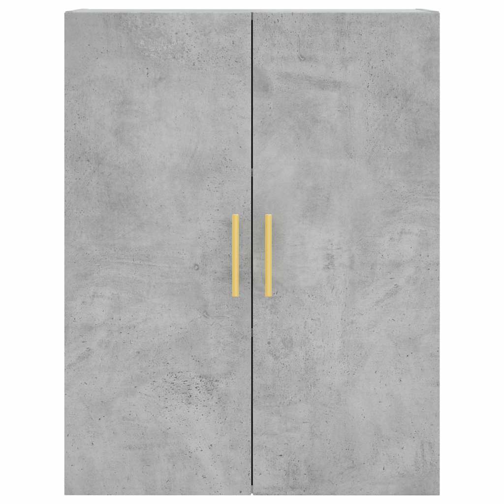 Buffet haut Gris béton 69,5x34x180 cm Bois d'ingénierie - XIOS
