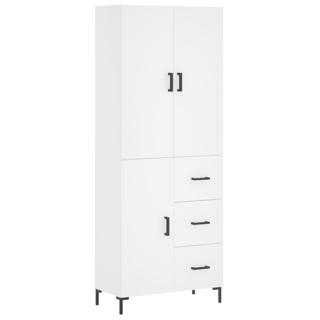 Buffet haut Blanc 69,5x34x180 cm Bois d'ingénierie - XIOS
