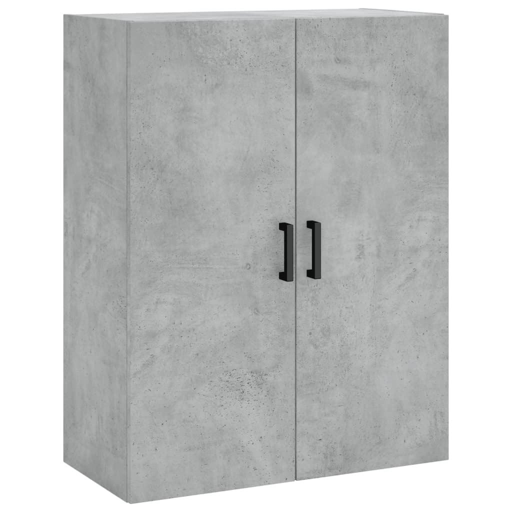 Buffet haut Gris béton 69,5x34x180 cm Bois d'ingénierie - XIOS