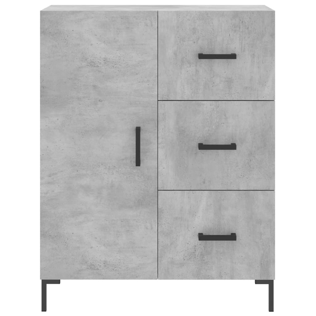 Buffet haut Gris béton 69,5x34x180 cm Bois d'ingénierie - XIOS