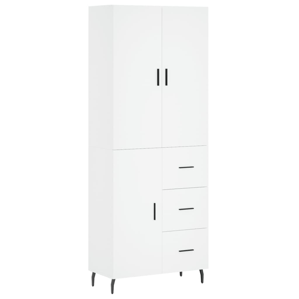 Buffet haut Blanc 69,5x34x180 cm Bois d'ingénierie - XIOS