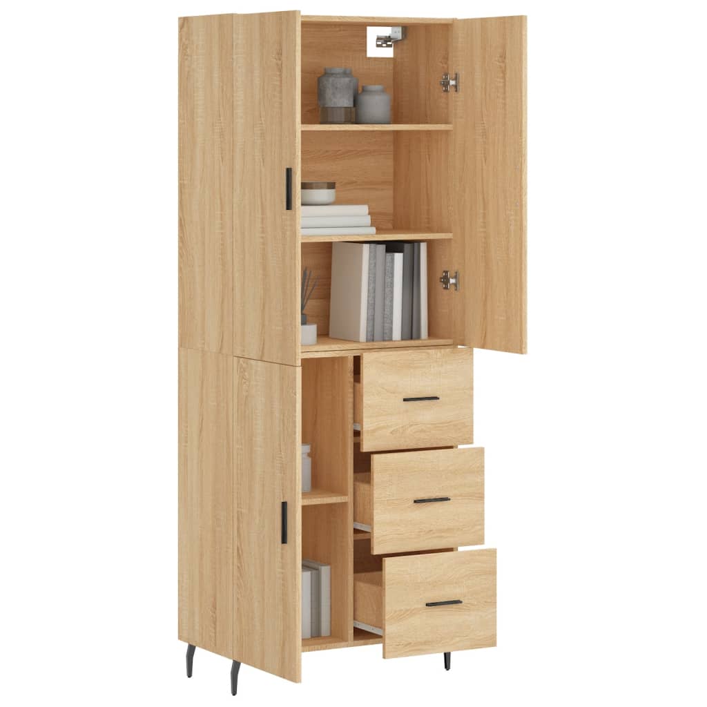 Buffet haut Chêne sonoma 69,5x34x180 cm Bois d'ingénierie - XIOS