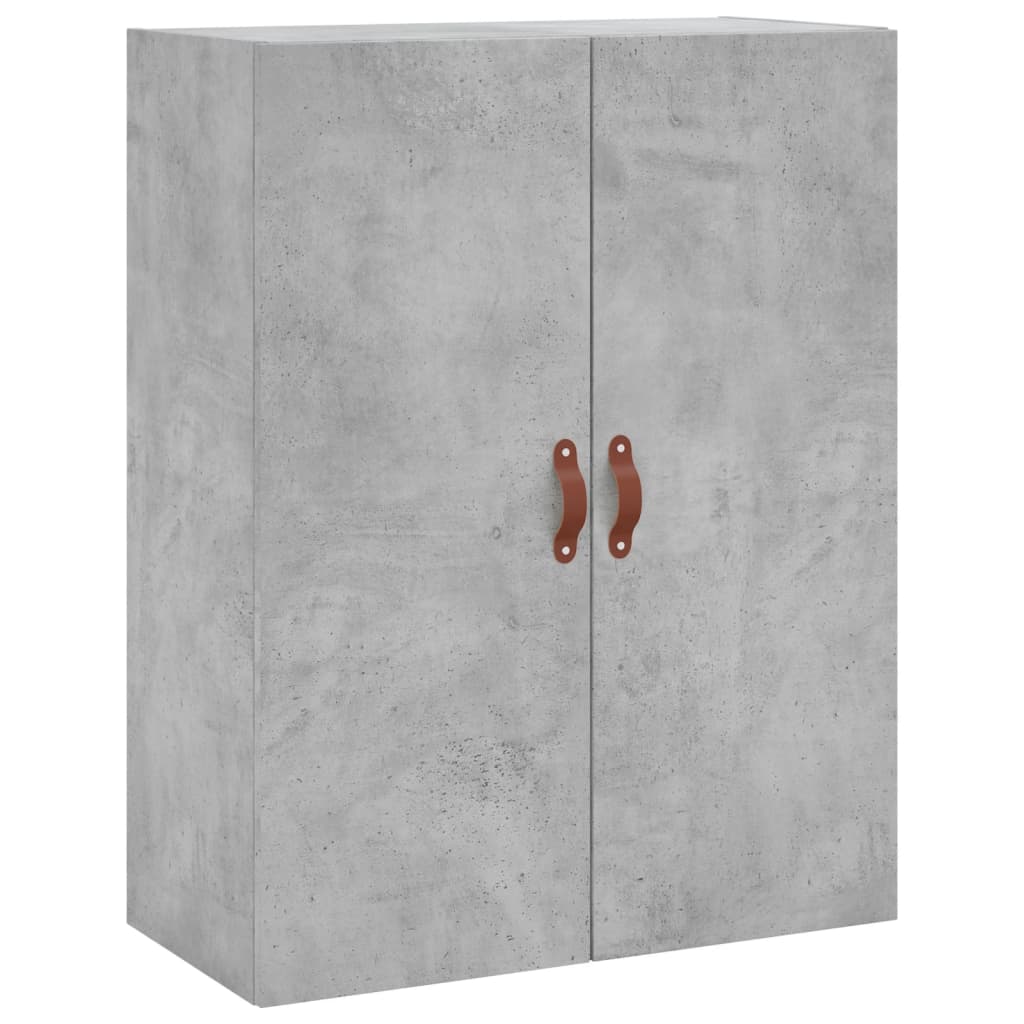 Buffet haut Gris béton 69,5x34x180 cm Bois d'ingénierie - XIOS