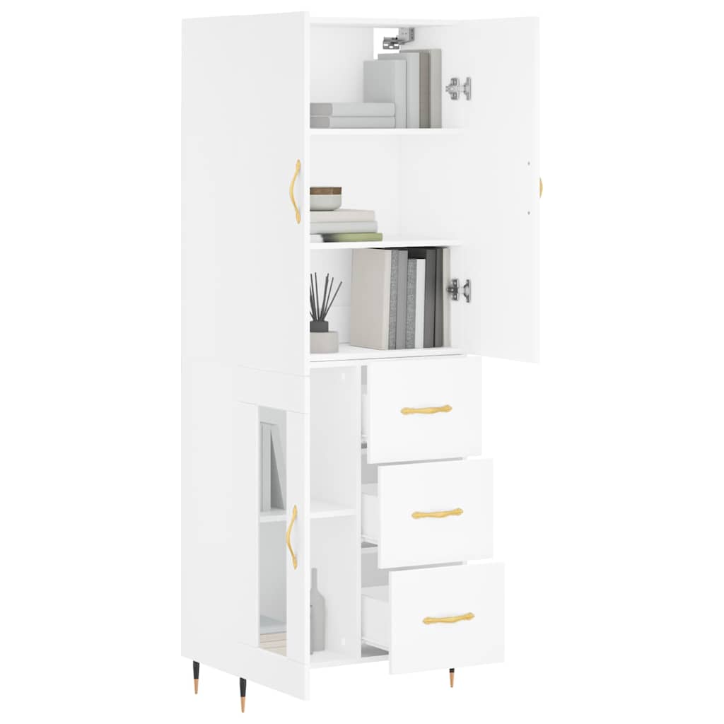 Buffet haut Blanc 69,5x34x180 cm Bois d'ingénierie - XIOS