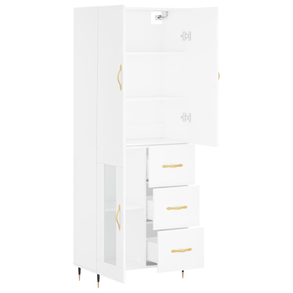 Buffet haut Blanc 69,5x34x180 cm Bois d'ingénierie - XIOS