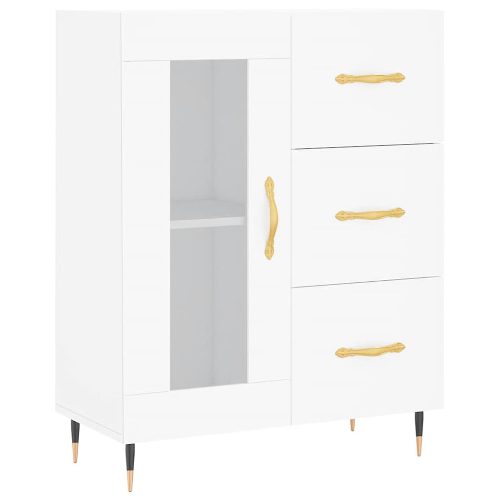 Buffet haut Blanc 69,5x34x180 cm Bois d'ingénierie - XIOS