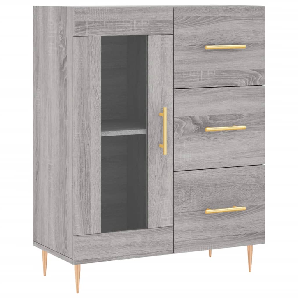 Buffet haut Sonoma gris 69,5x34x180 cm Bois d'ingénierie - XIOS