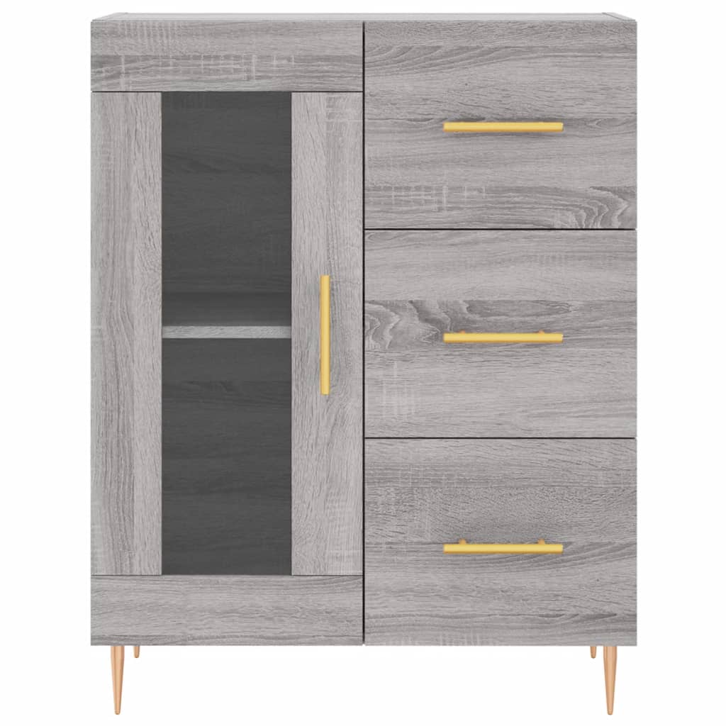 Buffet haut Sonoma gris 69,5x34x180 cm Bois d'ingénierie - XIOS