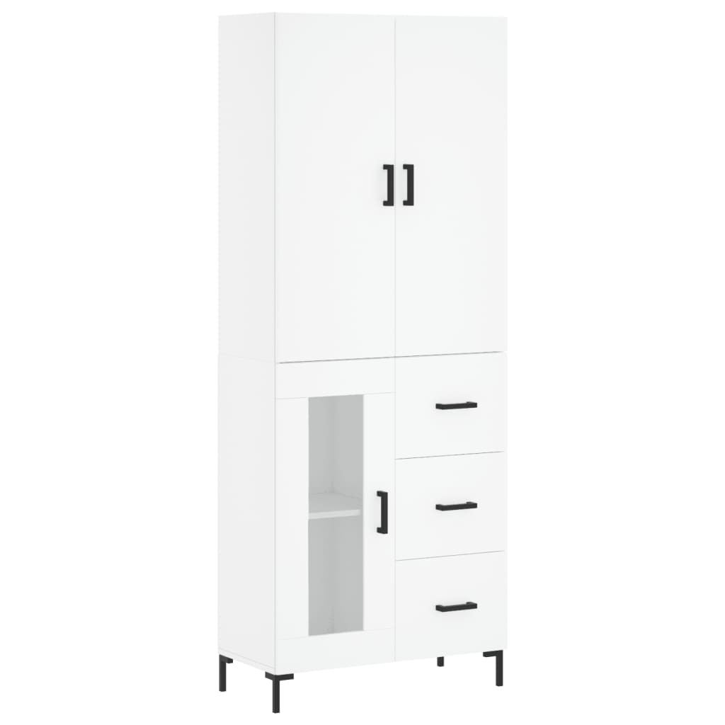 Buffet haut Blanc 69,5x34x180 cm Bois d'ingénierie - XIOS