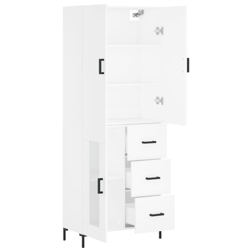 Buffet haut Blanc 69,5x34x180 cm Bois d'ingénierie - XIOS