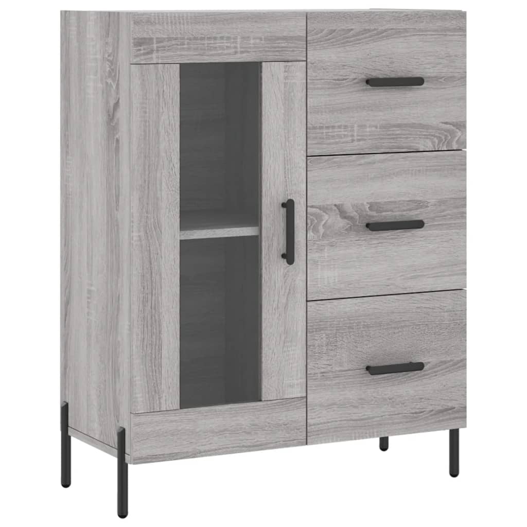 Buffet haut Sonoma gris 69,5x34x180 cm Bois d'ingénierie - XIOS