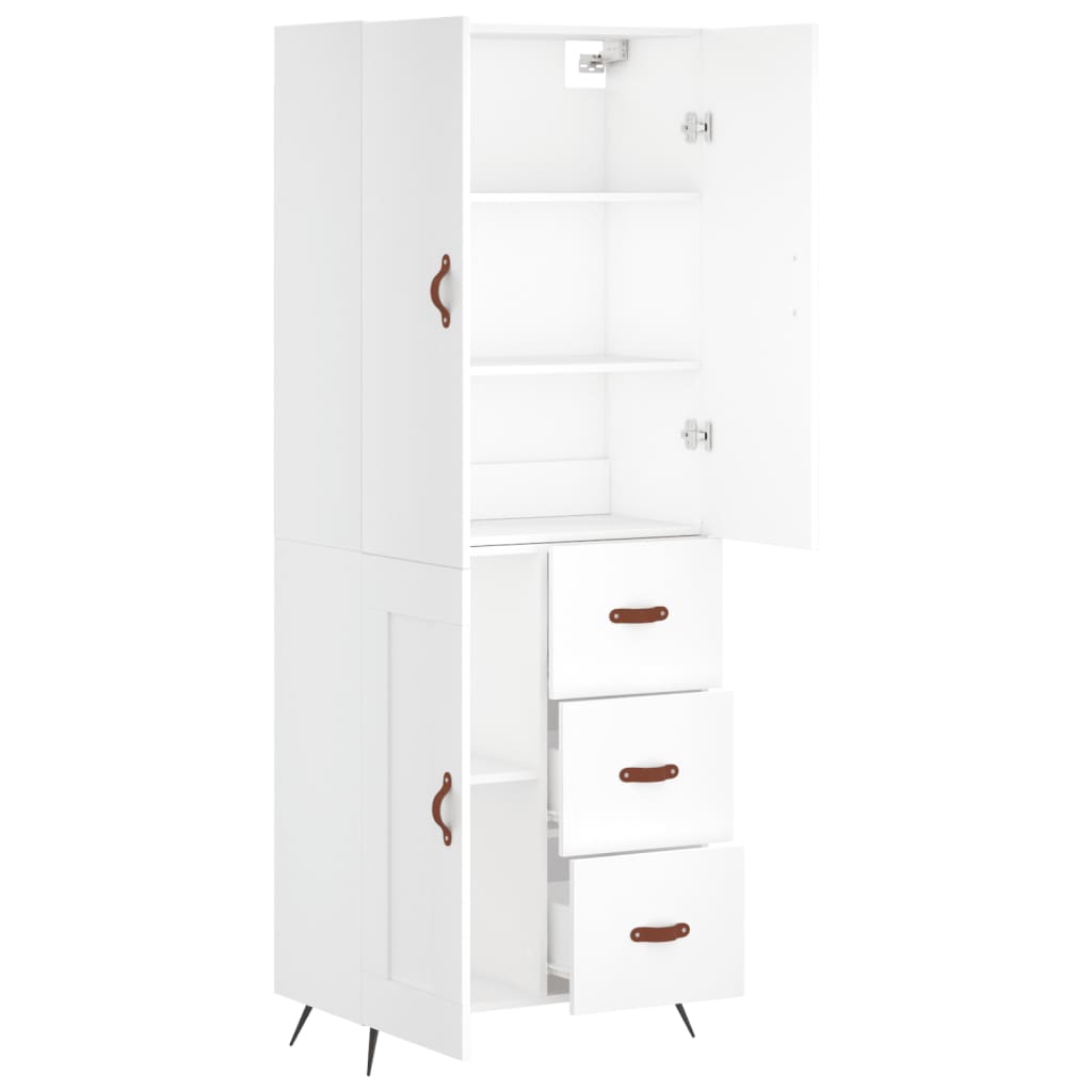 Buffet haut Blanc 69,5x34x180 cm Bois d'ingénierie - XIOS