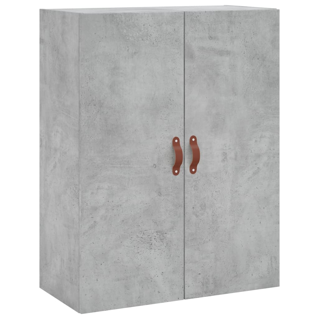 Buffet haut Gris béton 69,5x34x180 cm Bois d'ingénierie - XIOS
