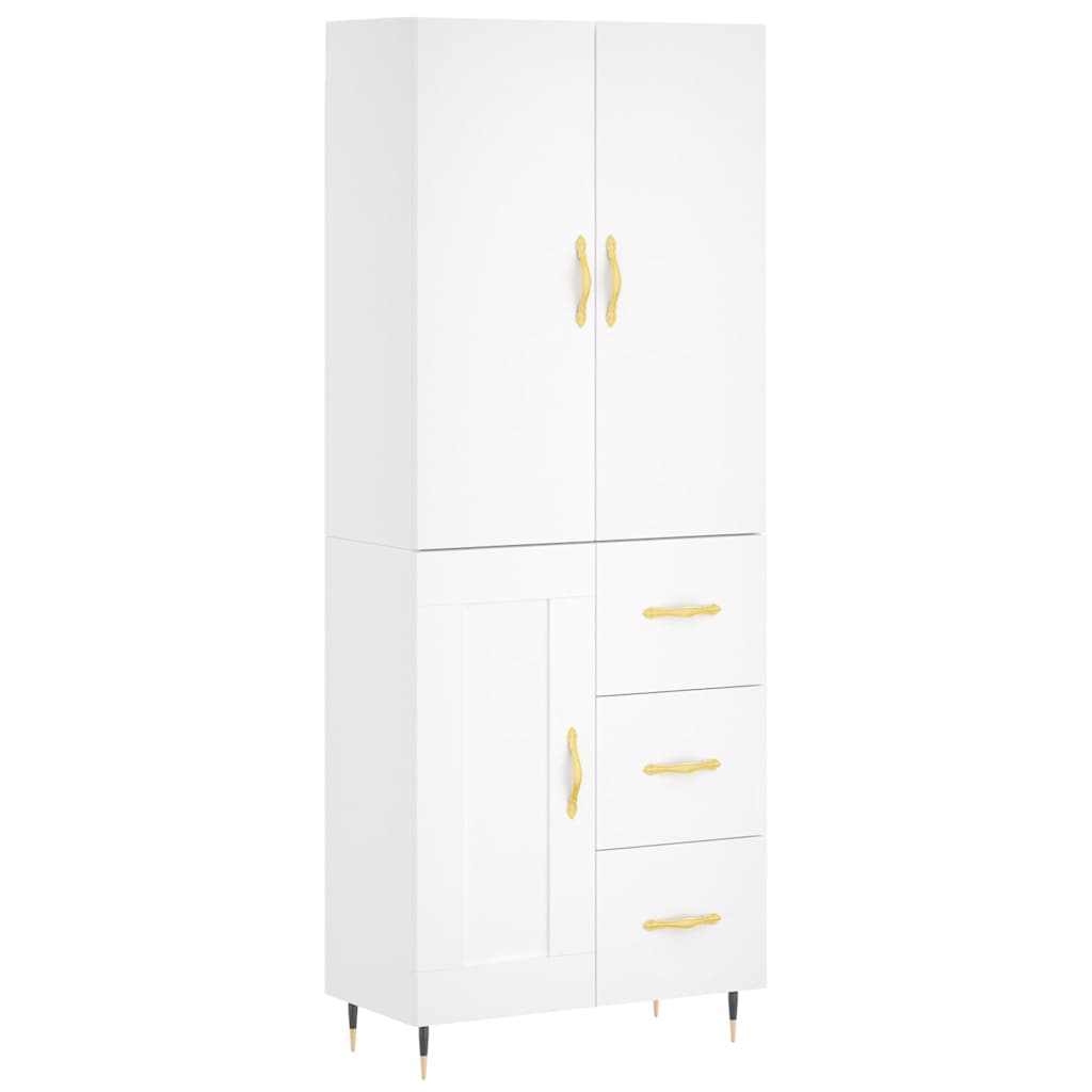 Buffet haut Blanc 69,5x34x180 cm Bois d'ingénierie - XIOS