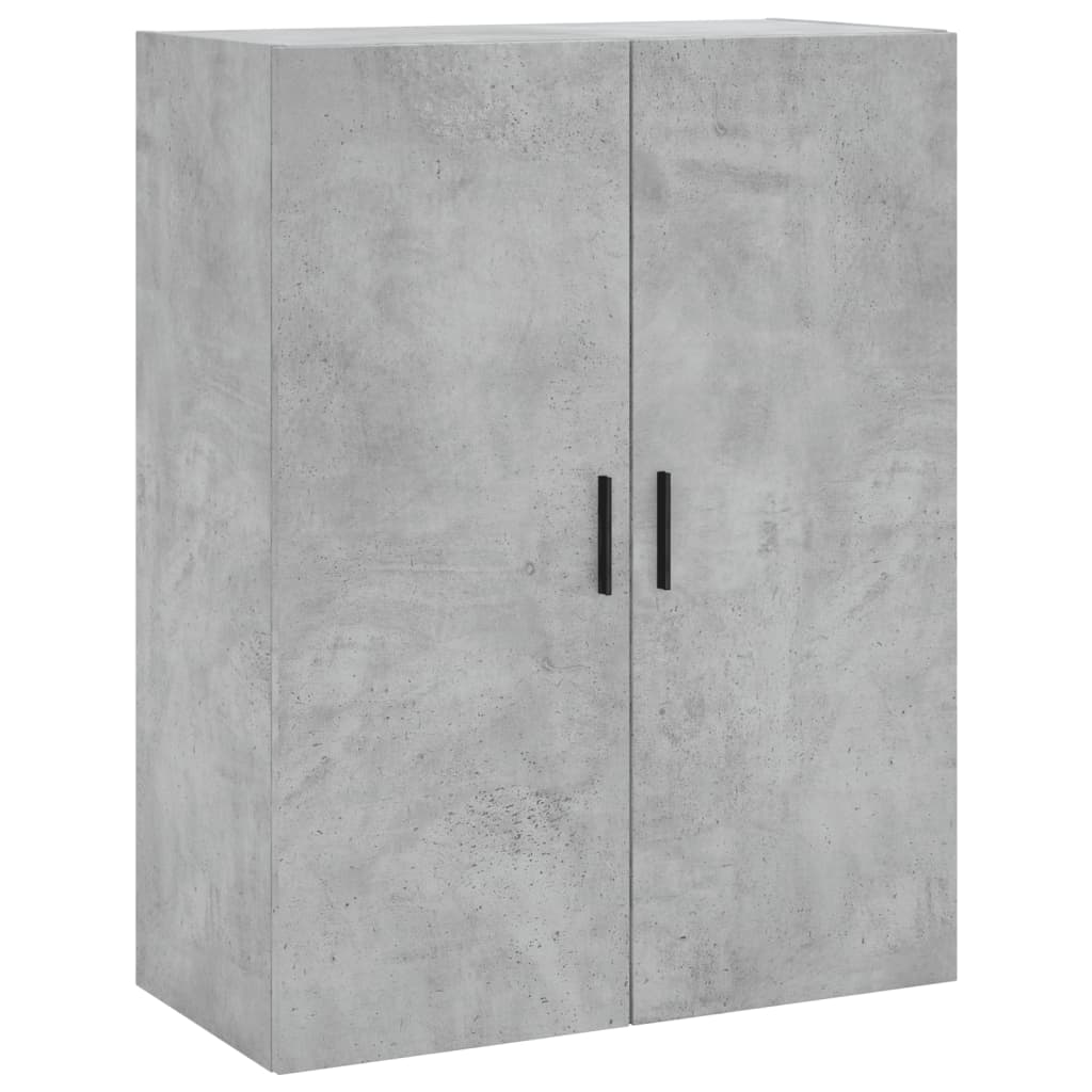 Buffet haut Gris béton 69,5x34x180 cm Bois d'ingénierie - XIOS