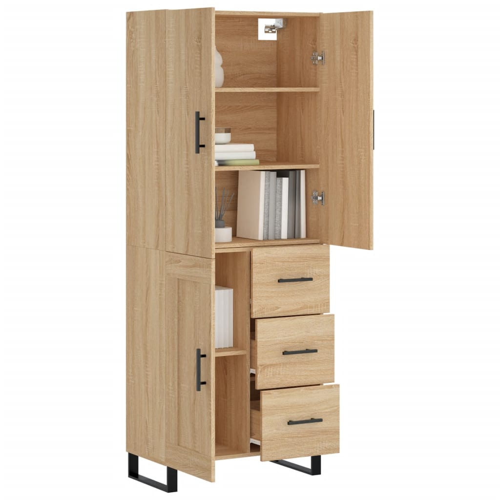 Buffet haut Chêne sonoma 69,5x34x180 cm Bois d'ingénierie - XIOS