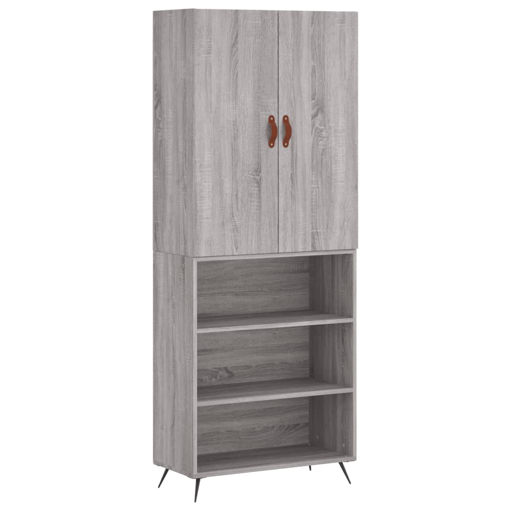 Buffet haut Sonoma gris 69,5x34x180 cm Bois d'ingénierie - XIOS