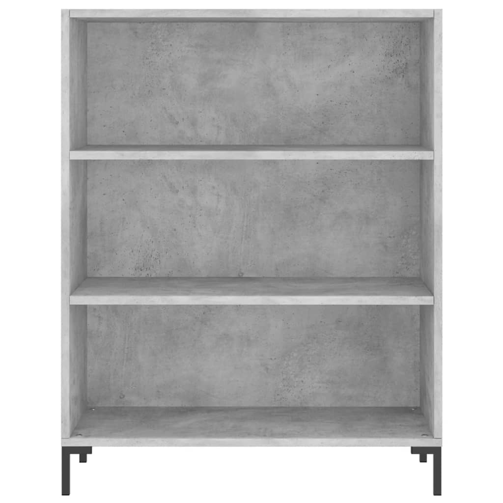 Buffet haut Gris béton 69,5x34x180 cm Bois d'ingénierie - XIOS