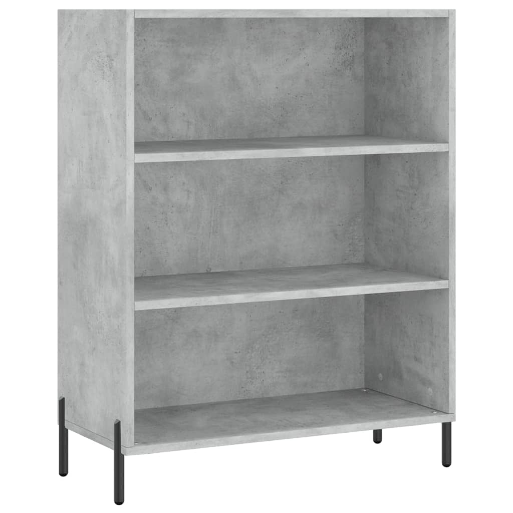 Buffet haut Gris béton 69,5x34x180 cm Bois d'ingénierie - XIOS