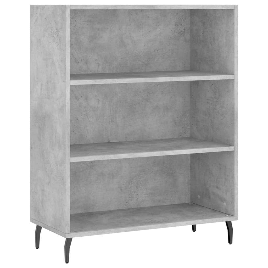 Buffet haut Gris béton 69,5x34x180 cm Bois d'ingénierie - XIOS
