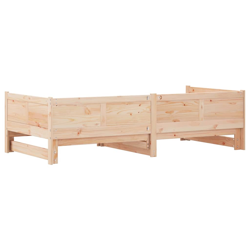 Lit Pull-out de Jour Marron 180 x 200 cm Bois massif en pin - XIOS