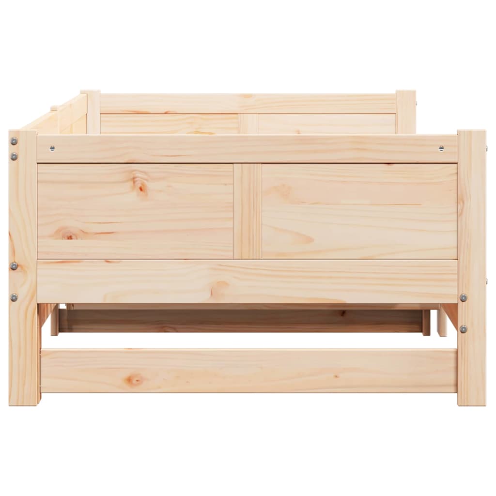 Lit Pull-out de Jour Marron 180 x 200 cm Bois massif en pin - XIOS