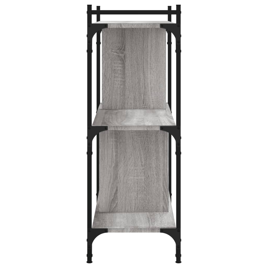 Bibliothèque 3 niveaux sonoma gris 76x32x88cm bois d'ingénierie - XIOS