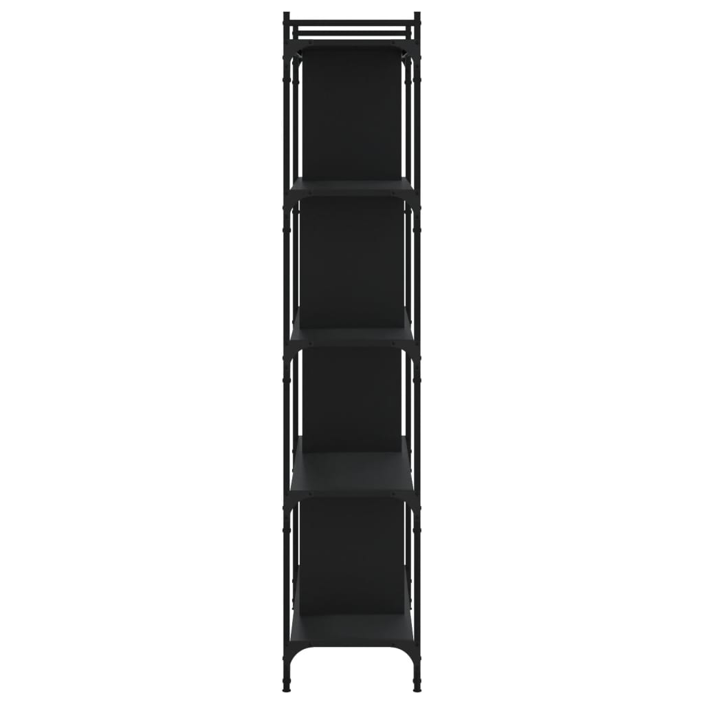 Bibliothèque 5 niveaux noir 76x32x158 cm bois d'ingénierie - XIOS
