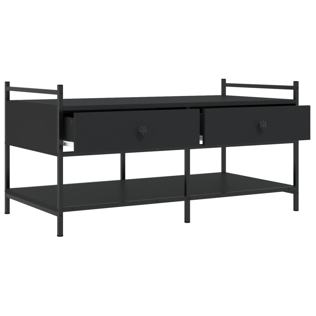 Table basse noir 99x50x50 cm bois d'ingénierie - XIOS