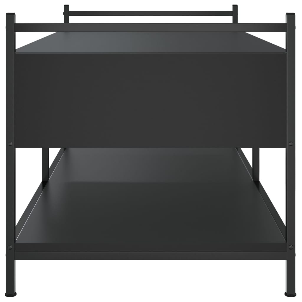 Table basse noir 99x50x50 cm bois d'ingénierie - XIOS