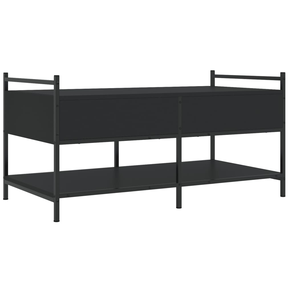 Table basse noir 99x50x50 cm bois d'ingénierie - XIOS