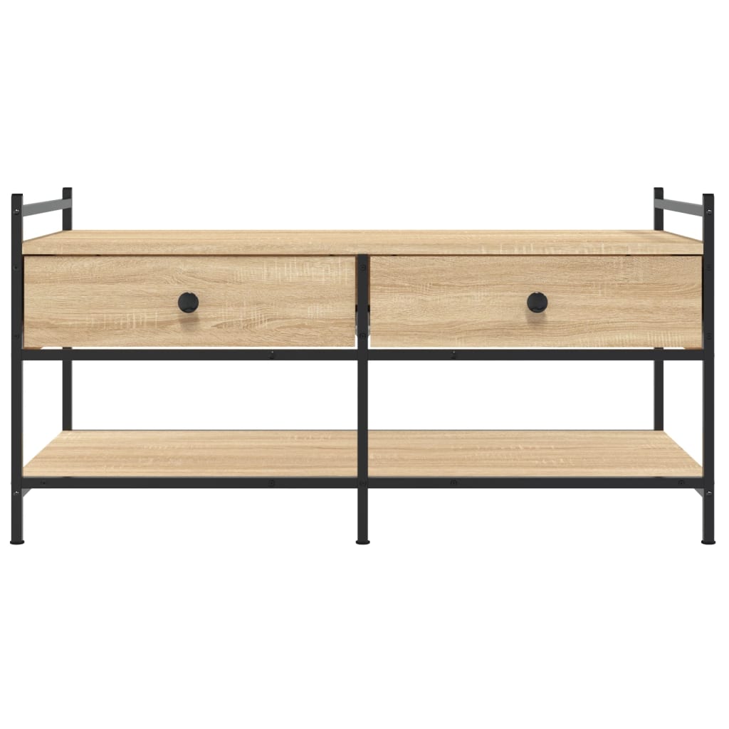Table basse chêne sonoma 99x50x50 cm bois d'ingénierie - XIOS