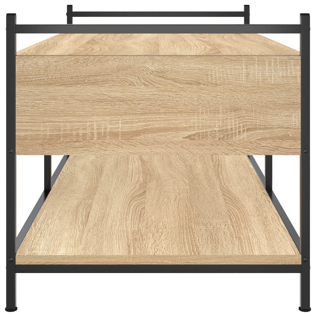 Table basse chêne sonoma 99x50x50 cm bois d'ingénierie - XIOS