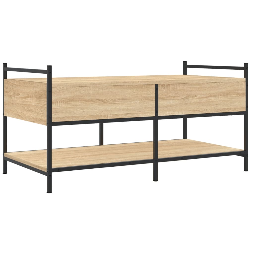 Table basse chêne sonoma 99x50x50 cm bois d'ingénierie - XIOS