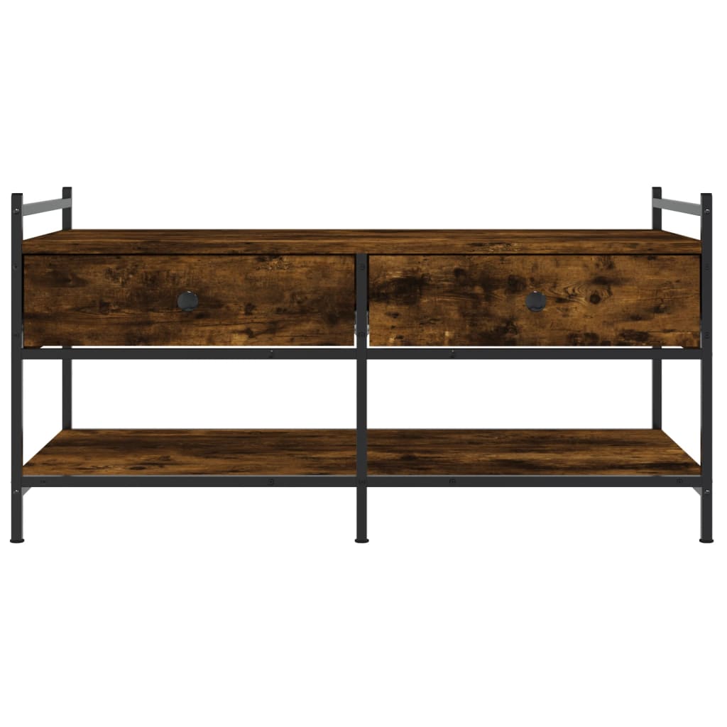 Table basse chêne fumé 99x50x50 cm bois d'ingénierie - XIOS