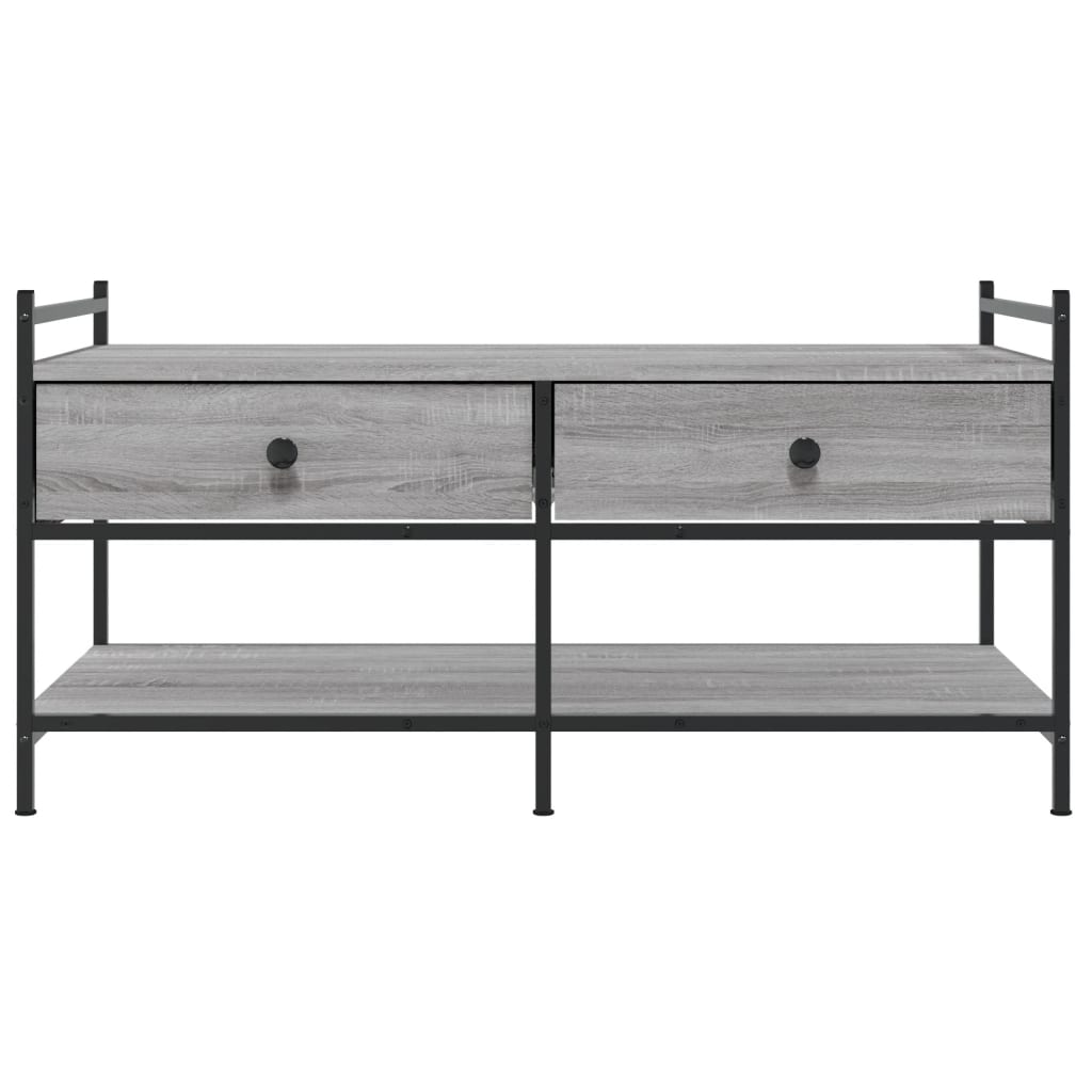 Table basse sonoma gris 99x50x50 cm bois d'ingénierie - XIOS