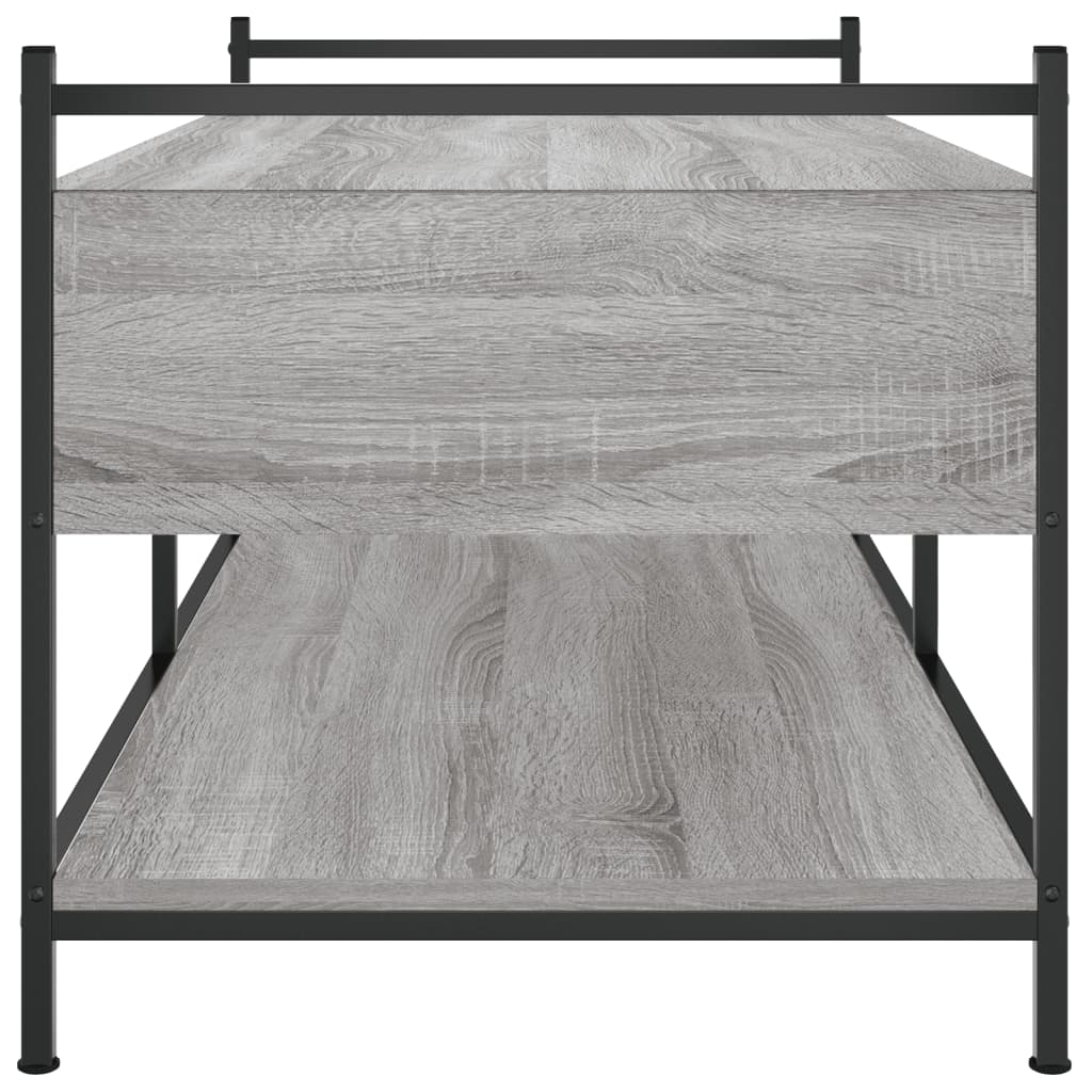 Table basse sonoma gris 99x50x50 cm bois d'ingénierie - XIOS