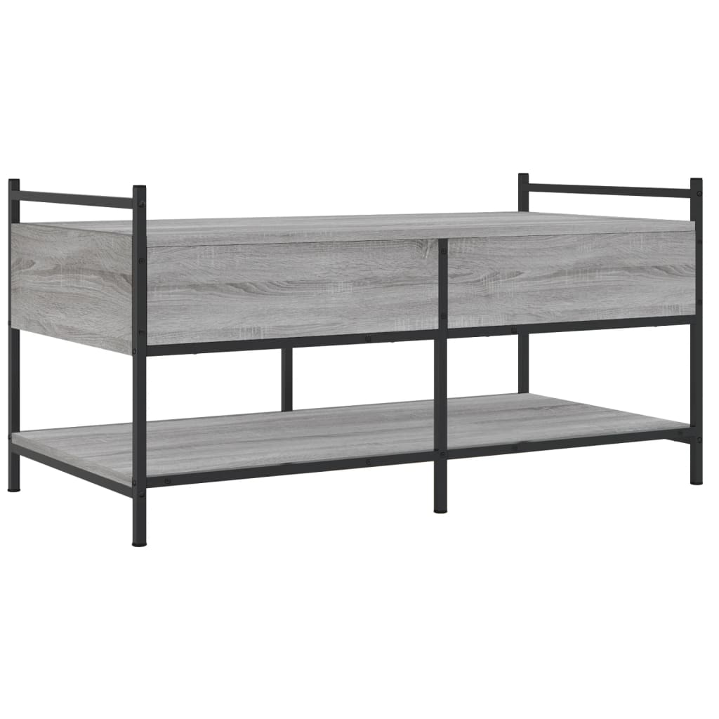 Table basse sonoma gris 99x50x50 cm bois d'ingénierie - XIOS