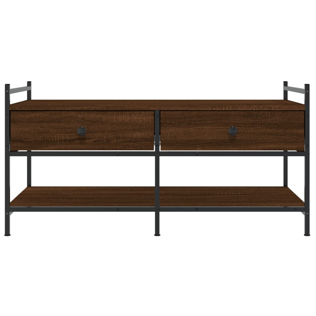 Table basse chêne marron 99x50x50 cm bois d'ingénierie - XIOS