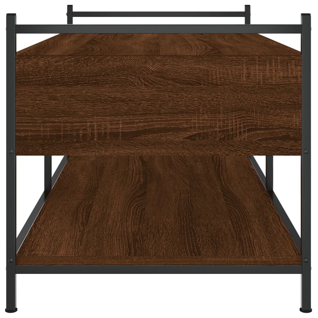 Table basse chêne marron 99x50x50 cm bois d'ingénierie - XIOS