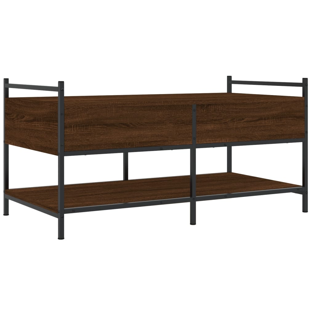 Table basse chêne marron 99x50x50 cm bois d'ingénierie - XIOS