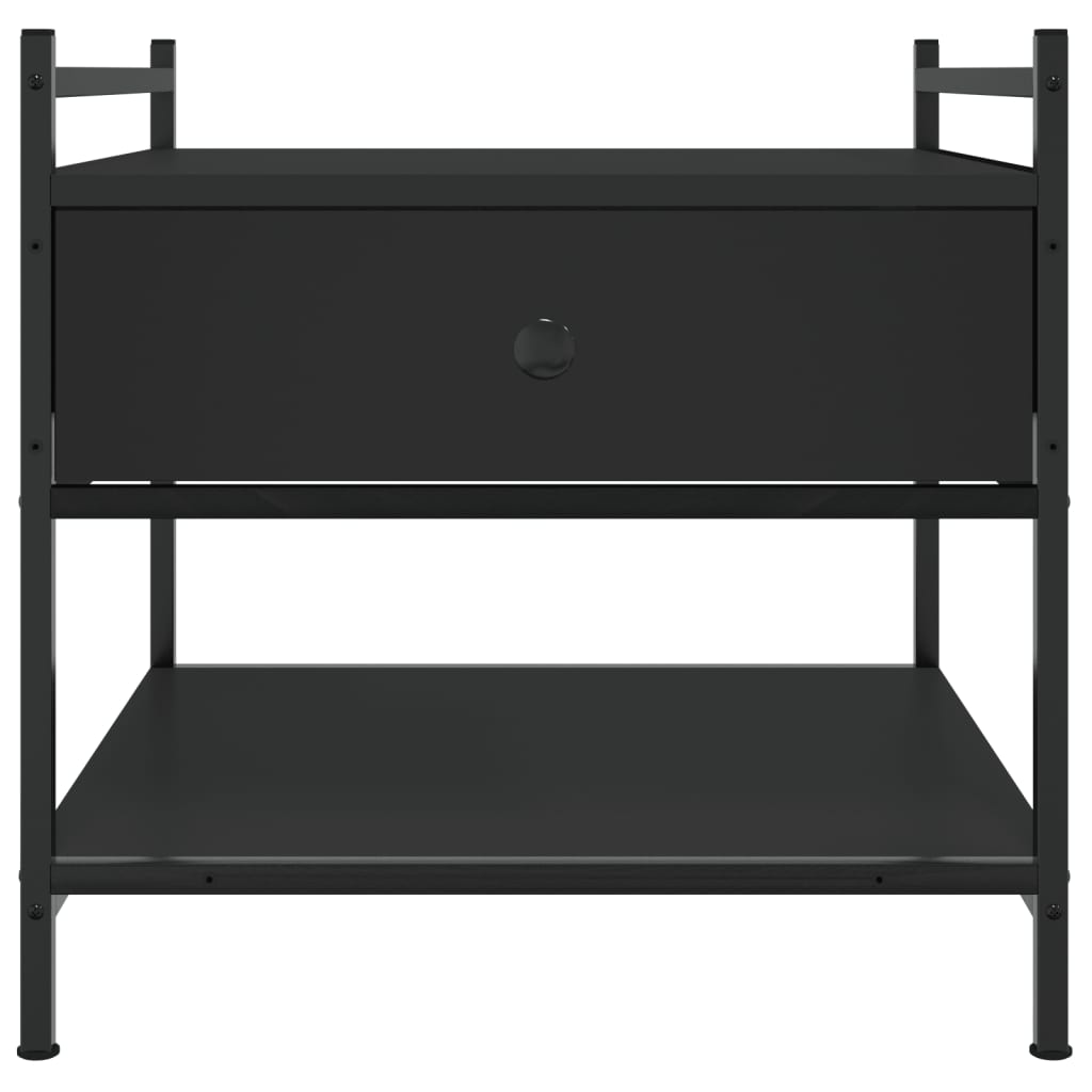 Table basse noir 50x50x50 cm bois d'ingénierie - XIOS