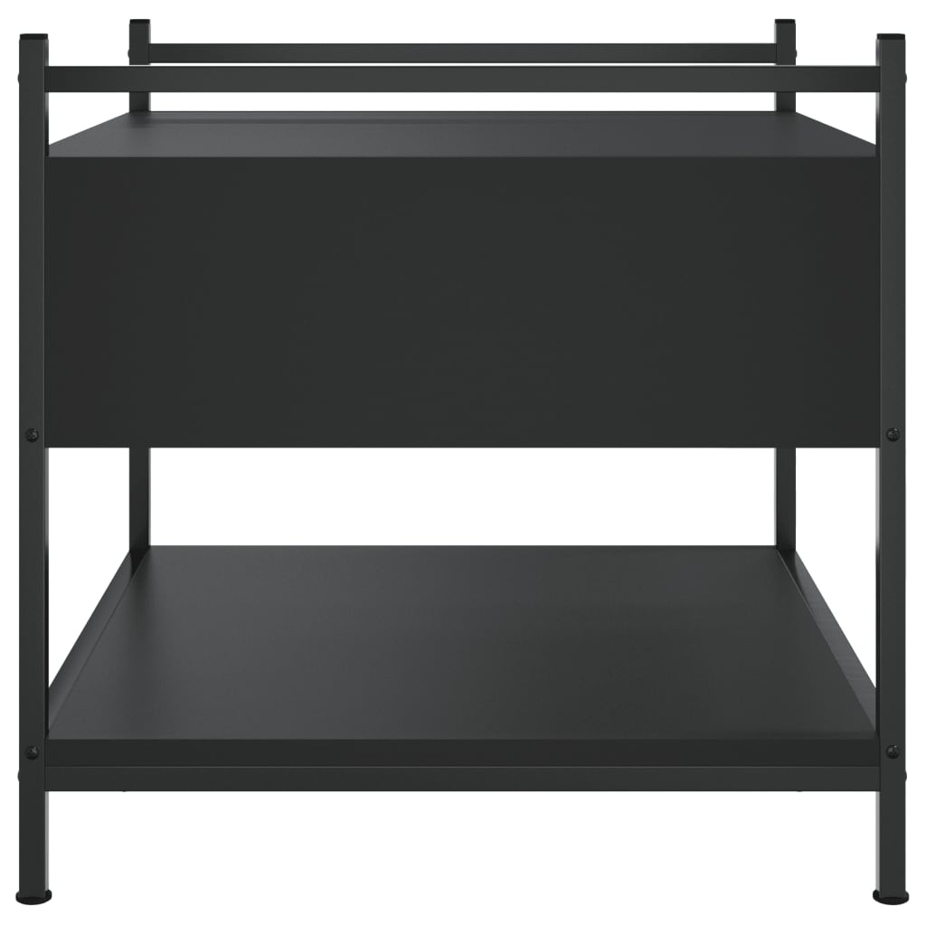 Table basse noir 50x50x50 cm bois d'ingénierie - XIOS